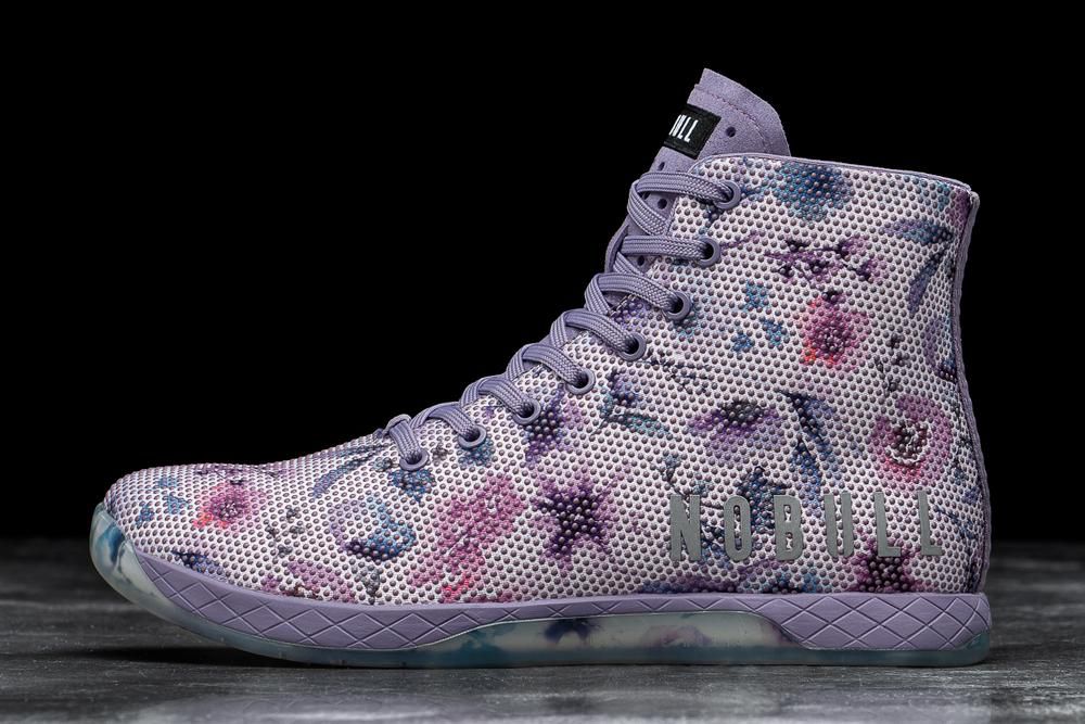 NOBULL Men's High-Top Training Shoes - Watercolor Floral - Ireland (3267DFGOM)